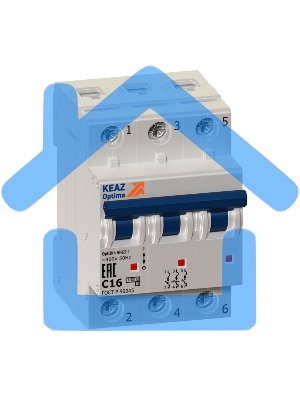 Выключатель автоматический OptiDin BM63-3C6-УХЛ3 (Новый) 260803 КЭАЗ