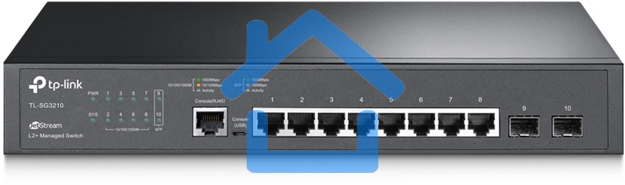 Коммутатор TP-Link SMB TL-SG3210 JetStream 8-Port Gigabit L2 Lite Managed Switch with 2 SFP Slots