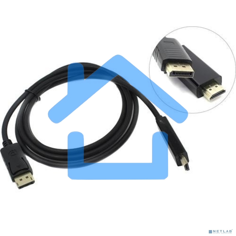 Кабель ExeGate EX284917RUS DisplayPort-HDMI ExeGate EX-CC-DP-HDMI-3.0 (20M/19M, 3м, экран)