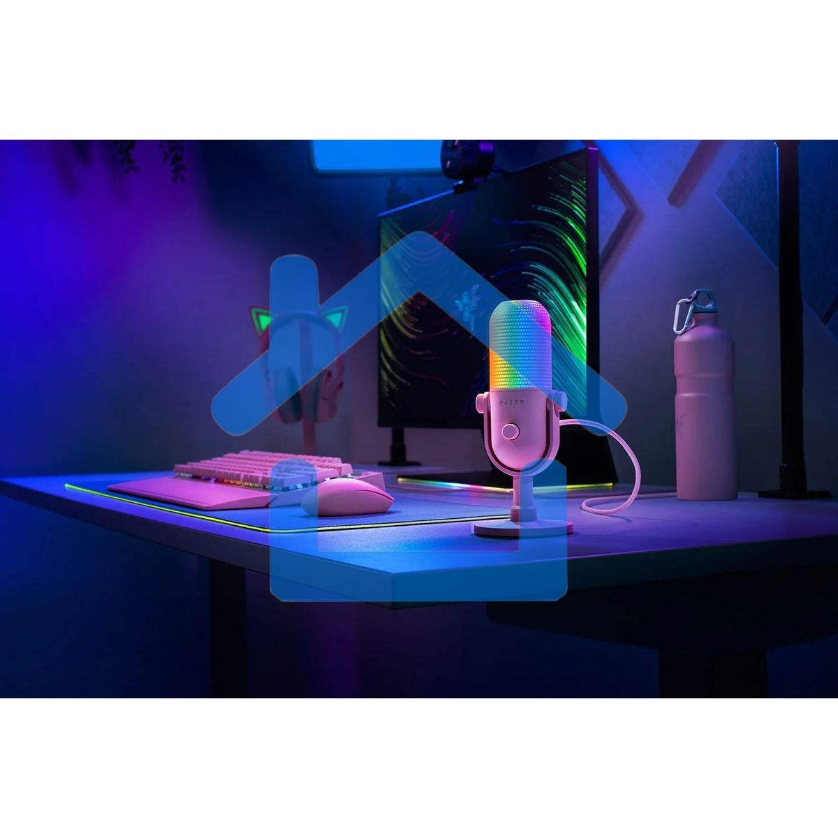 Микрофон Razer Seiren V3 Chroma - Quartz/ Razer Seiren V3 Chroma - Quartz