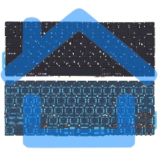 Клавиатура для ноутбука MacBook Pro 13 Retina A1708 черная плоский Enter