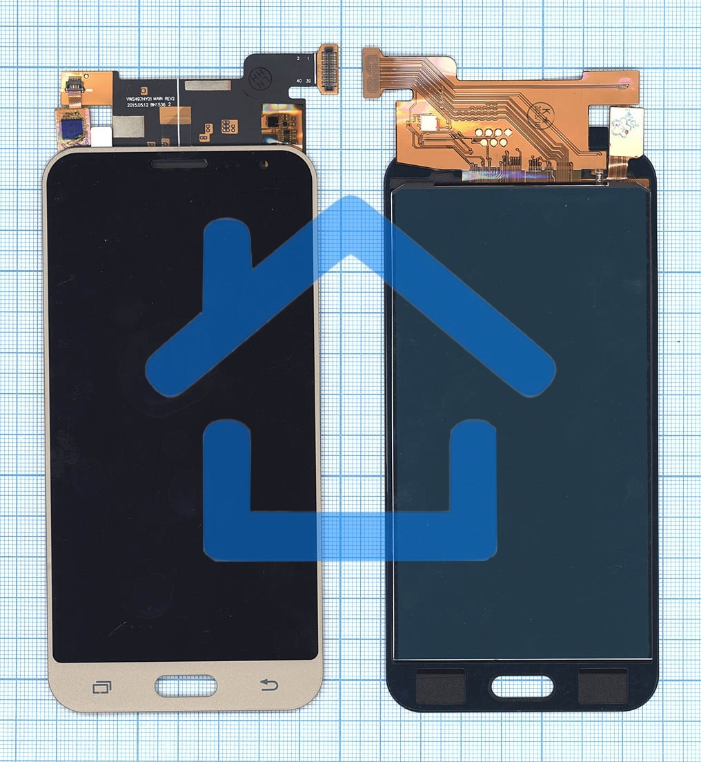 Дисплей для Samsung Galaxy J3 (2016) SM-J320 (TFT) золотистый