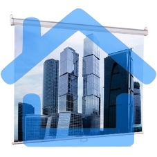 Экран Lumien 160x160см Eco Picture LEP-100105 1:1 настенно-потолочный рулонный