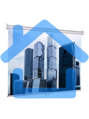 Экран Lumien 160x160см Eco Picture LEP-100105 1:1 настенно-потолочный рулонный