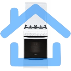 Плита комбинированная Gefest ПГЭ 5102-02 белый, конфорок 4 газовых, духовка 55 л, 50 см x 85 см x 58.5 см