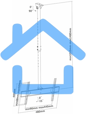 Кронштейн для телевизора Arm Media LCD-1500 черный 26