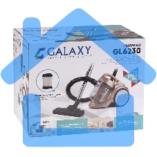 Пылесос Galaxy Line GL 6230 коралловый/черный, 350/1700 Вт, уборка сухая, пылесборник контейнер 2 л