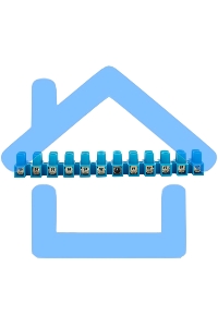 Клеммная винтовая колодка KВ-6 2,5-6, ток 6 A, полиэтилен синий Rexant (10 шт./уп.)