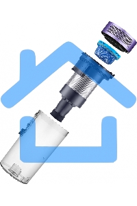 Пылесос вертикальный Samsung VS15A6031R4/EV фиолетовый/черный, питание от аккумулятора, 150 Вт, уборка сухая, пылесборник 0.8 л, работа от АКБ max 40 мин.