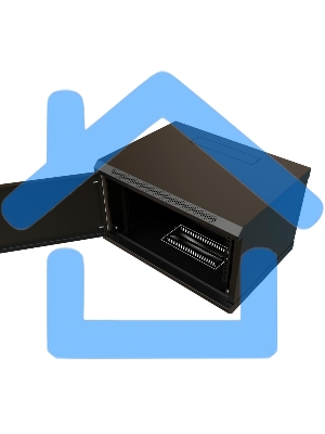 Шкаф коммутационный WRline (WR-TW-0666-SR-RAL9004) настенный 6U 600x600мм пер.дв.металл 2 бок.пан. 60кг черный 520мм 367мм IP20 сталь