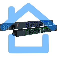 Блок распределения питания Elemy IPDU-5911 верт.размещ. 6xC19 36xC13 с мониторингом 32A IEC 60309 2.4м