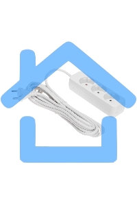 Удлинитель STANDARD 3 гнезда, 5м, 2х1,0мм², б/з, белый Rexant