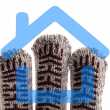 Перчатки трикотажные усиленные, гелевое ПВХ-покрытие, 7 класс, бело-серый меланж, Россия Сибртех