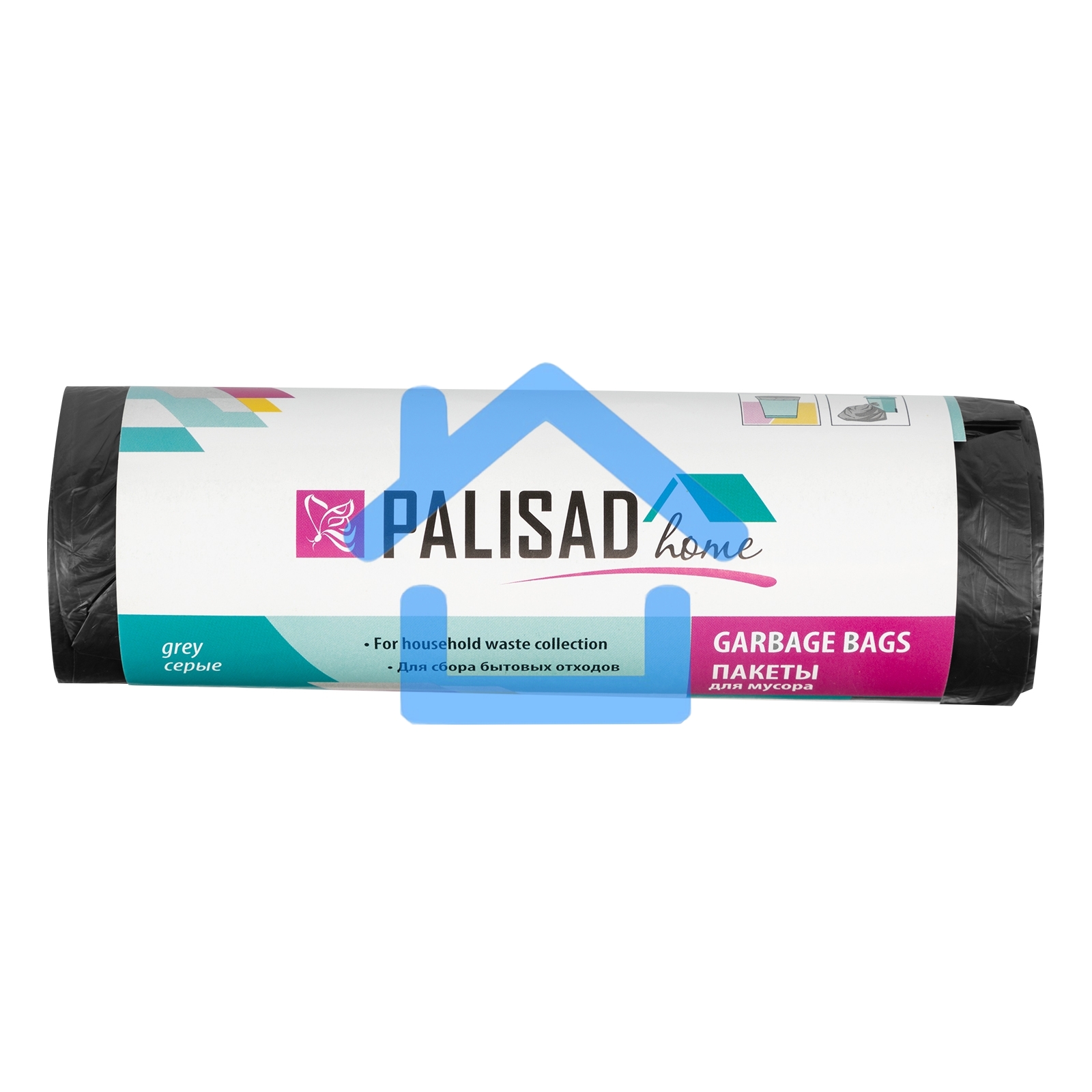 Пакеты для мусора 120 л x 10 шт. серые, HomePalisad