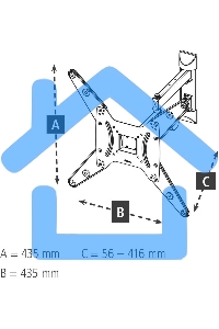 Кронштейн для телевизора Hama 00220824 черный 32