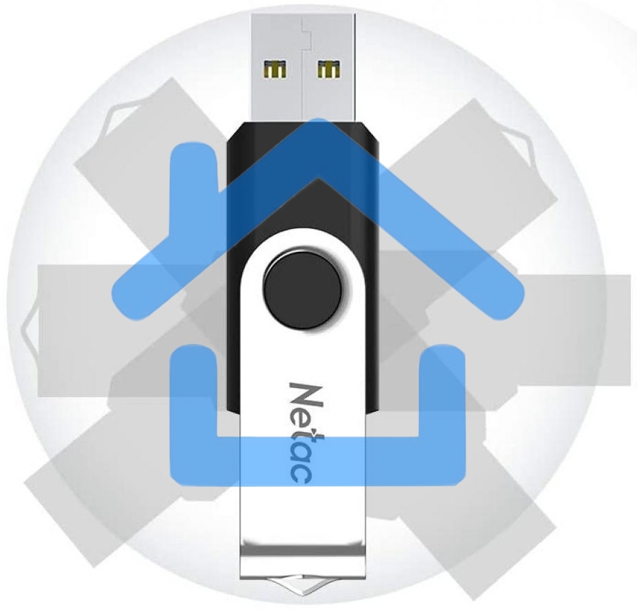 Флешка USB R/W Netac U505 8Gb USB2.0, черный и серебристый NT03U505N-008G-20BK