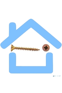 Саморез универсальный KRANZ 5х40, желтый цинк, пакет (20шт.)