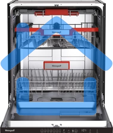 Встраиваемая посудомоечная машина Weissgauff BDW 6037, черный, 59.8 см, 13 компл., 57 дБ, класс A+++