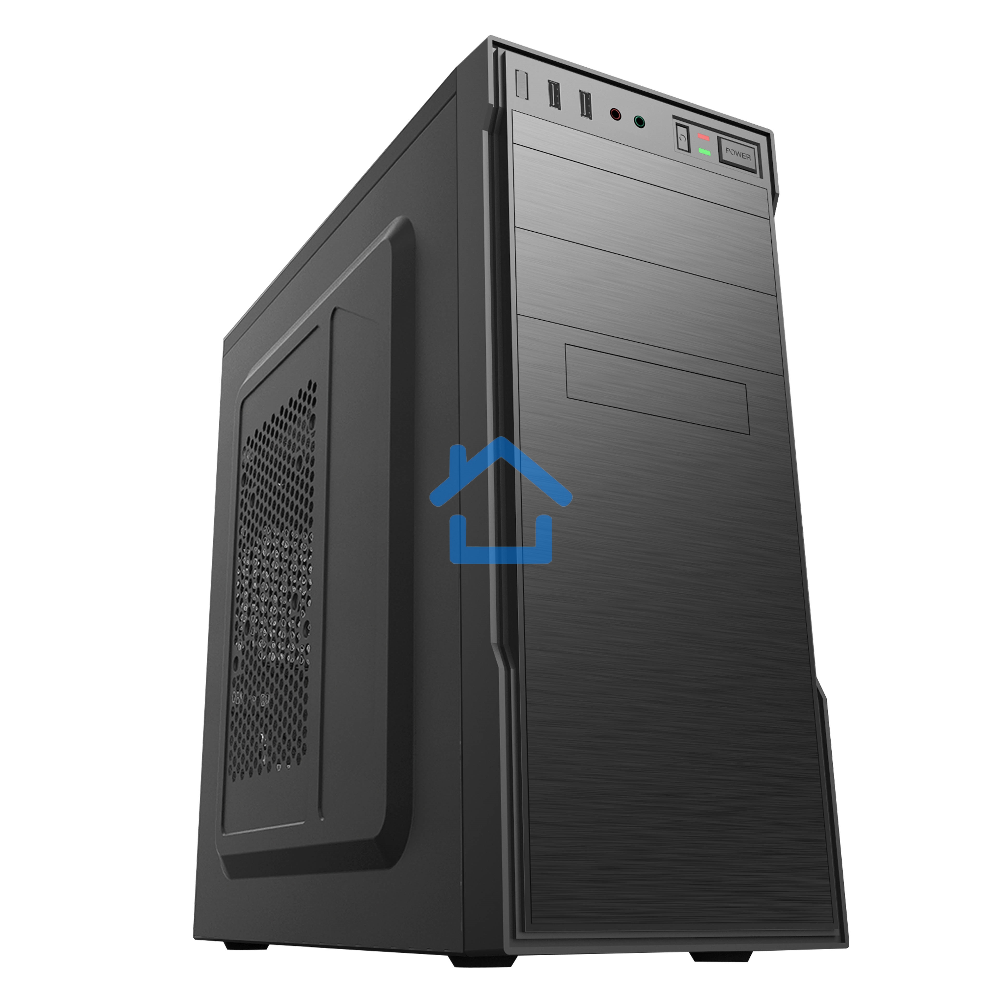 Компьютерный корпус с блоком питания 450Вт./ Case Forza ATX, 450W, 1xUSB 2.0+1xUSB 3.0, Black, w/o FAN, 8 см fan PSU, power cord