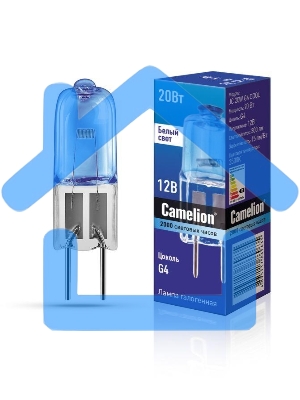 Лампа галогенная JC 20Вт 12В g4 COOL Camelion 11465