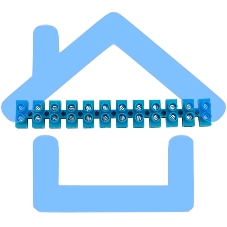 Клеммная винтовая колодка KВ-6 2,5-6, ток 6 A, полиэтилен синий Rexant (10 шт./уп.)