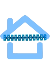 Клеммная винтовая колодка KВ-6 2,5-6, ток 6 A, полиэтилен синий Rexant (10 шт./уп.)