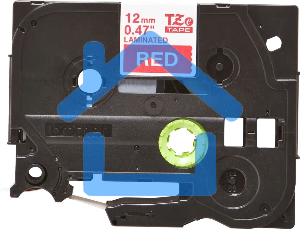Картридж Brother TZ-E435 12 мм, 8 м, белый шрифт, красный фон, для BROTHER P-Touch