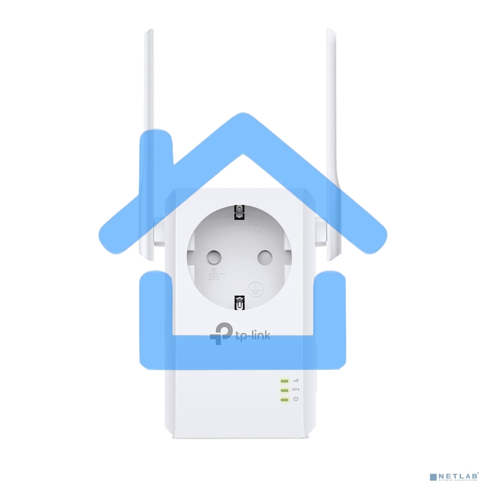 Сетевой адаптер TP-Link SOHO TL-WA860RE 300Mbps Wireless N Wall Plugged Range Extender with AC Passthrough, QCA(Atheros), 2T2R, 2.4GHz, 802.11b/g/n, 1 10/100Mbps LAN port, Range Extender button, Range Extender mode, suppo поставляется без кабеля RJ-45