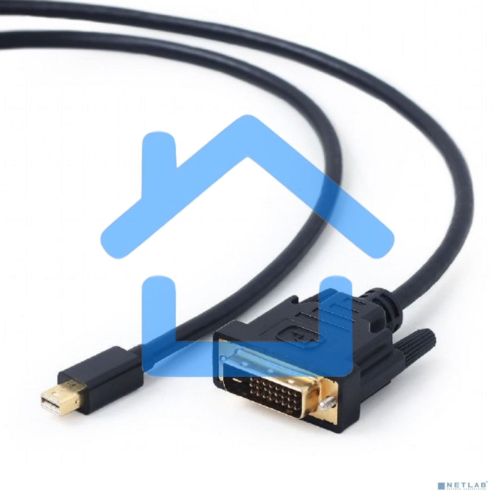 Кабель mDP-DVI Cablexpert CC-mDPM-DVIM-6, 20M/25M, 1.8м, черный, позол.разъемы, пакет