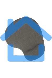 Коврик для мыши с подушкой под запястье Gembird MP-WR-GRAY, серый, 225х195х5мм, ткань/резина, блистер