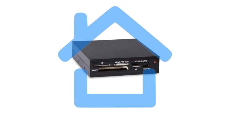 Устройство считывания Ginzzu USB 2.0 Card reader SD/SDHC/MMC/MS/microSD/xD/CF, 3.5