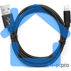 Кабель USB2.0 Cablexpert CC-ApUSB2bk1m, AM/Lightning 8P, 1м, нейлоновая оплетка, алюминиевые разъемы, черный, пакет