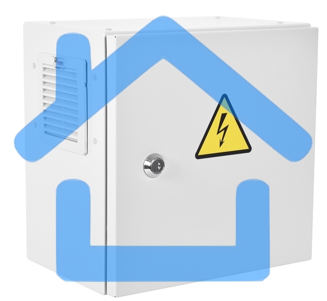 Шкаф ЭКОНОМ уличный всепогодный настенный укомплектованный (В400 Ш400 Г210), комплектация T2-IP65