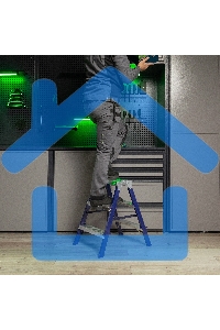 Стремянка двусторонняя Сибртех 3ст стальная, 97933