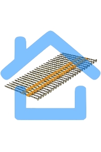 Гвозди для пнев. нейлера (крашен.), длина - 90 мм, диам. - 3,05 мм, 2000 шт. Denzel