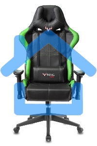 Кресло игровое Бюрократ VIKING 5 AERO LGREEN черный/салатовый искусственная кожа