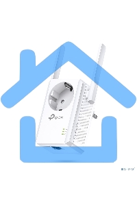 Сетевой адаптер TP-Link SOHO TL-WA860RE 300Mbps Wireless N Wall Plugged Range Extender with AC Passthrough, QCA(Atheros), 2T2R, 2.4GHz, 802.11b/g/n, 1 10/100Mbps LAN port, Range Extender button, Range Extender mode, suppo поставляется без кабеля RJ-45