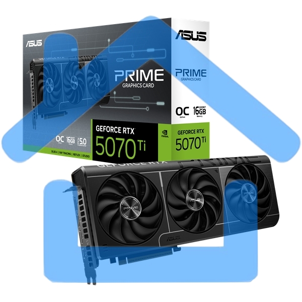 Видеокарта ASUS PRIME-RTX 5070TI-O16G RTX 5070TI HDMI*1,DP*3,16G,D7