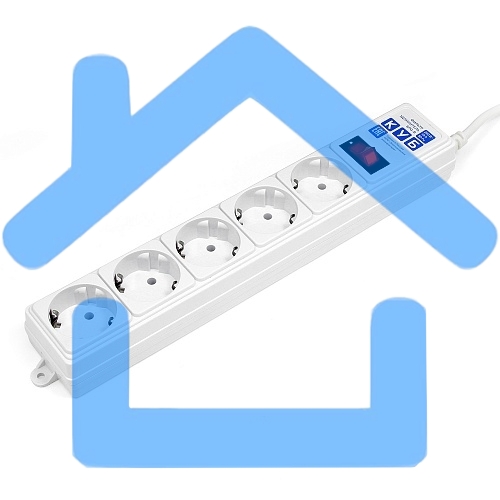 Сетевой фильтр Powercube SPG-B-6-WHITE 1.9м (5 розеток) белый (коробка)