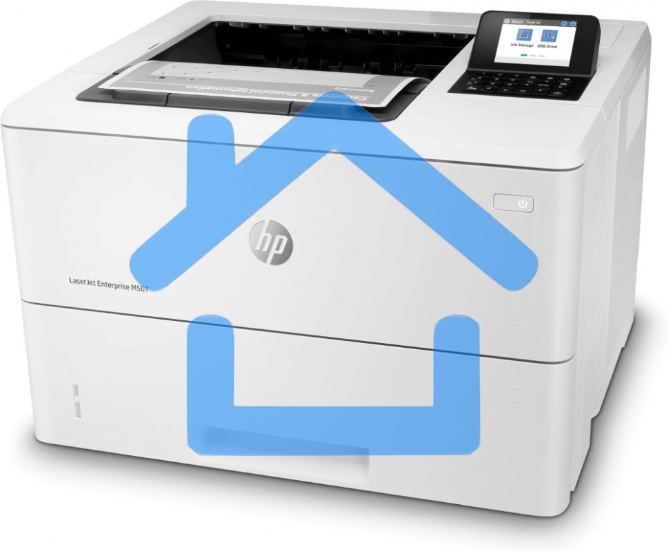 Принтер лазерный HP LaserJet Enterprise M507dn (1PV87A), A4, ч/б, печ. до 43 стр/мин, 1200 x 1200 dpi, USB, RJ-45, Air Print, Mopria