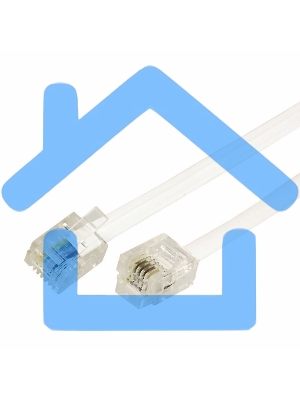 Телефонный шнур, удлинитель RJ-11(6P-4C), длина 3 метра, белый Rexant