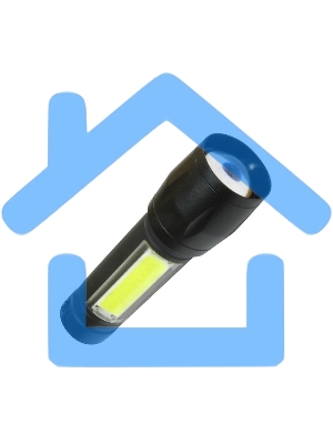 Фонарь Космос 3Вт ХРЕ 3Вт СОВ литий 600mAh Micro USB шнур