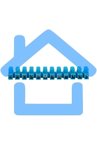 Клеммная винтовая колодка KВ-4 1,5-4, ток 3 A, полиэтилен синий Rexant (10 шт./уп.)