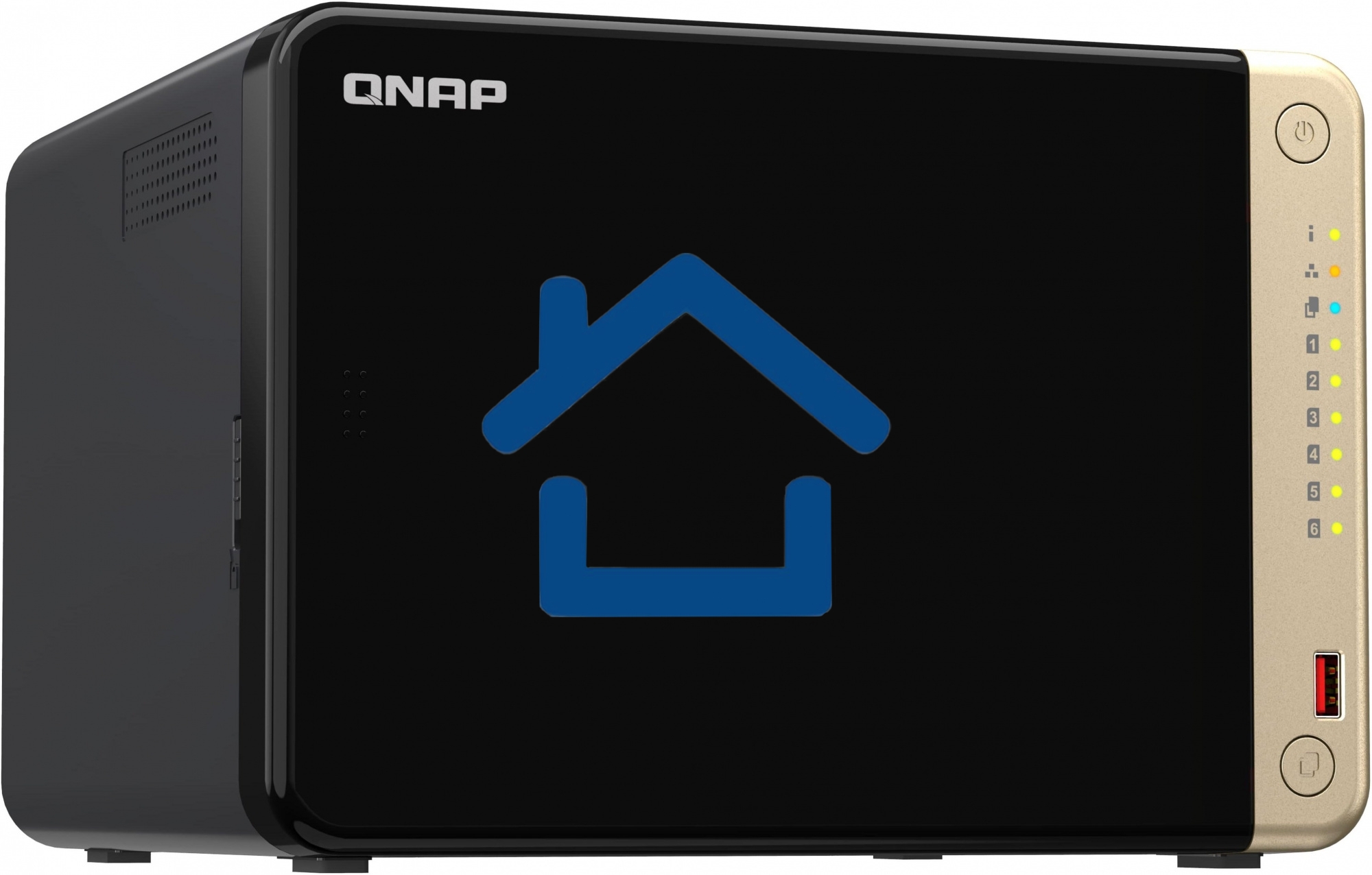 Сетевое хранилище NAS Qnap Original TS-664-8G 6-bay настольный Celeron N5095