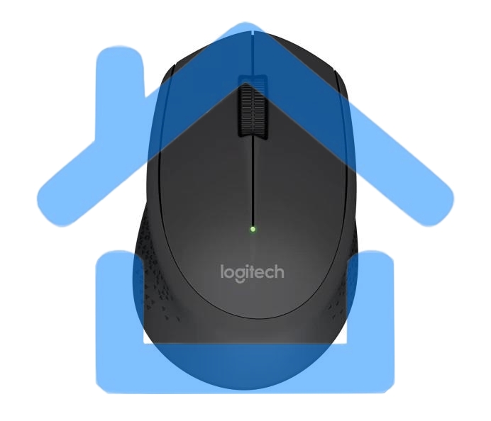 Мышь беспроводная Logitech M280 черный, 1000 dpi, радиоканал, USB, кнопки - 3