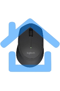 Мышь беспроводная Logitech M280 черный, 1000 dpi, радиоканал, USB, кнопки - 3