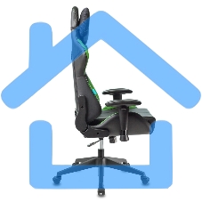 Кресло игровое Бюрократ VIKING 5 AERO LGREEN черный/салатовый искусственная кожа