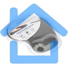 Коврик для мыши с подушкой под запястье Gembird MP-WR-GRAY, серый, 225х195х5мм, ткань/резина, блистер