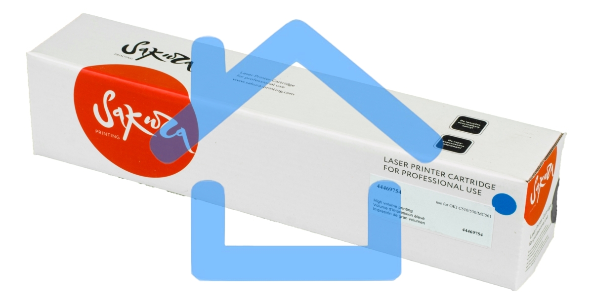 Картридж Sakura 44469754 для OKI C510/530/MC561, синий, 5000 к.
