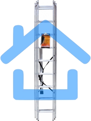 Лестницы, стремянки Вихрь Лестница алюминиевая трехсекционная ЛА 3х9